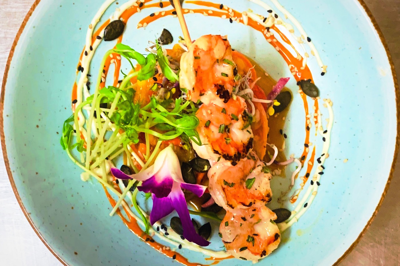 Prawns on a plate